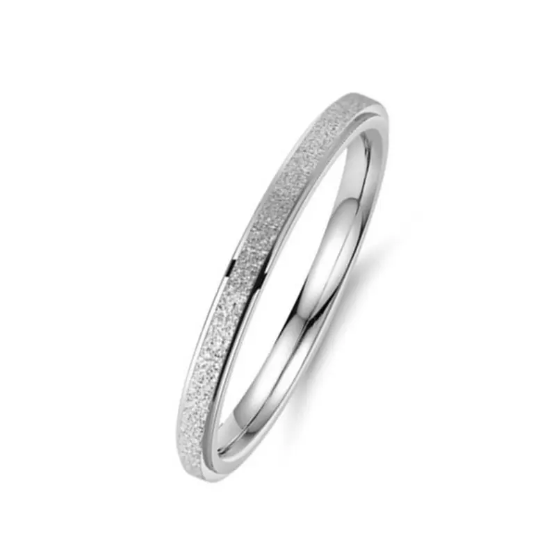 2-6 мм кольцо из нержавеющей стали с отделкой из розового золота и титана, обручальное кольцо для мужчин и женщин - Цвет основного камня: 1.2mm Silver