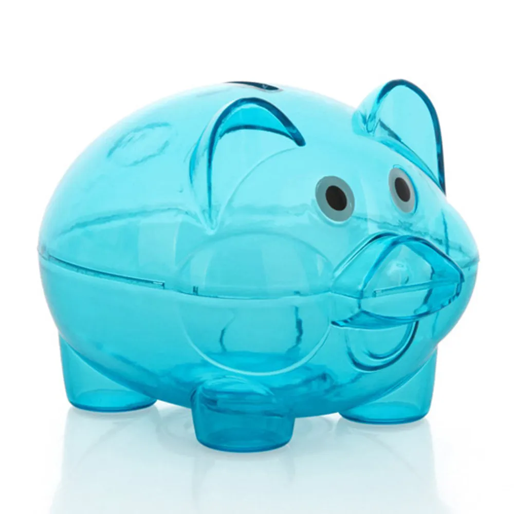 Portable Cute Plastic Piggy Bank Saving Cash Coin Money Box Children