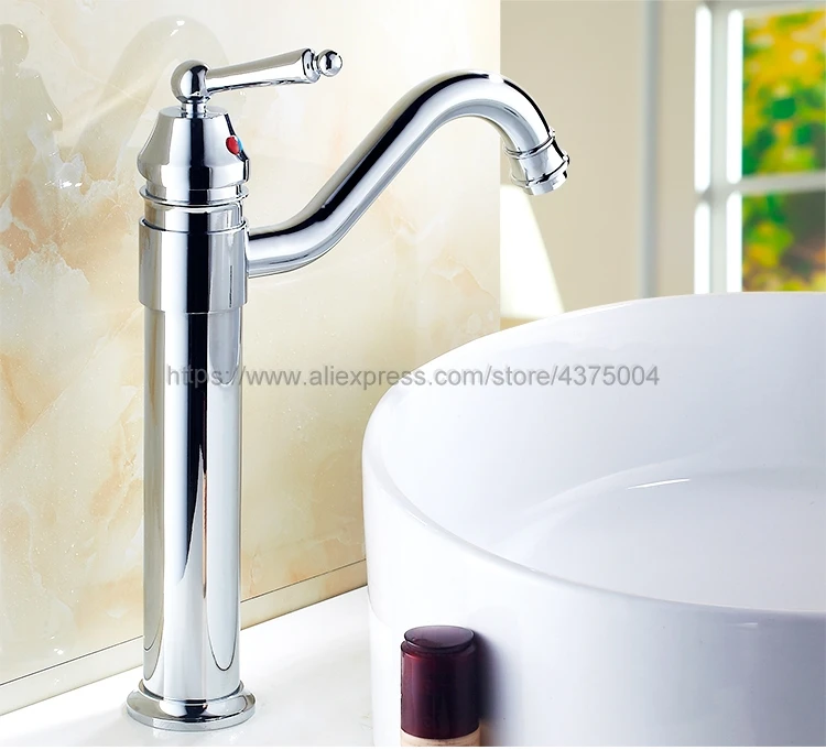 

Deck mounted Polished Chrome finish bathroom Faucet basin mixer tap Hot and cold water tap Nnf207