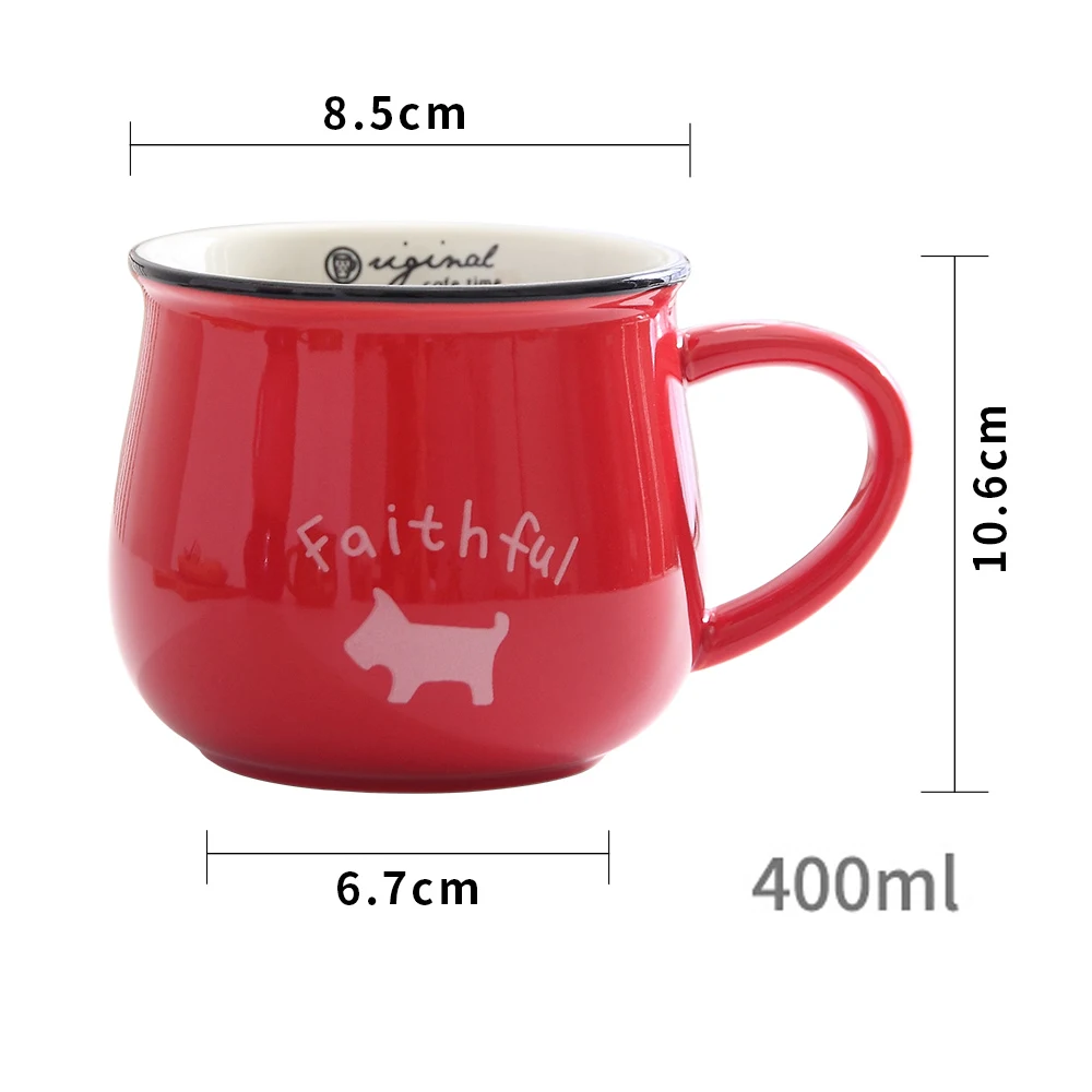 Керамическая кофейная кружка faithdog Мультяшные чашки для молока и чая простая