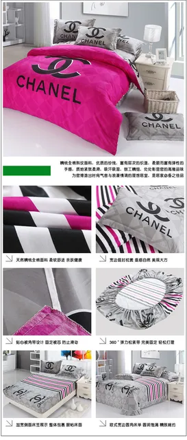 ✨Cute Chanel Bed Sheets!!!!✨💕💜🎀💋  Designer bed sheets, Bed linens  luxury, Chanel bedroom