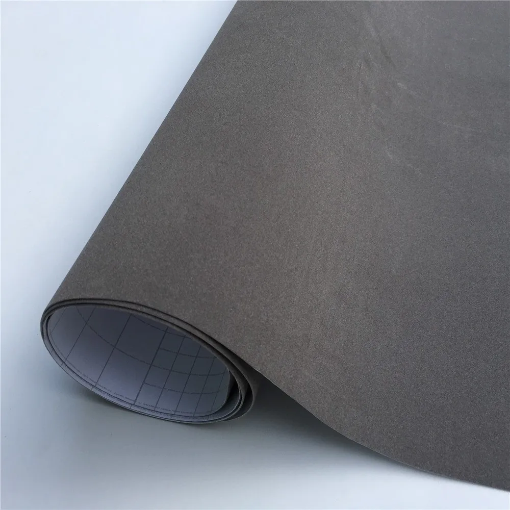 

Gray Suede Vinyl Wrap Vehicle Wrapping Film Bubble Free For Auto Film Car Sticker Console Computer Skin Cover