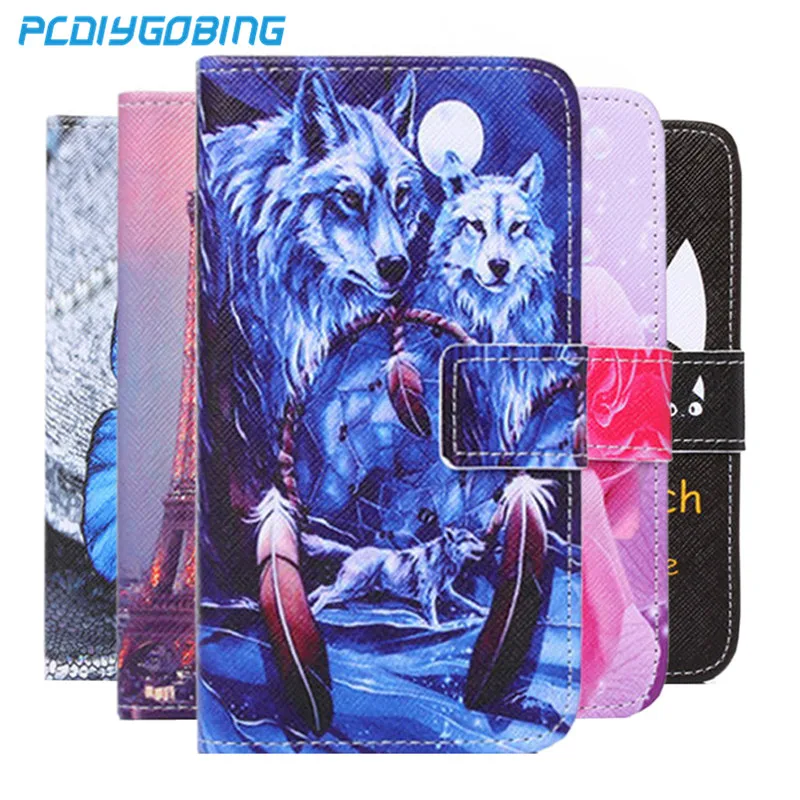 

PDGB Wallet Painted Book Flip Leather Case For Huawei Honor 8X Wolf Rose Owl Effiel Tower Cover for honor 8X 6.5"