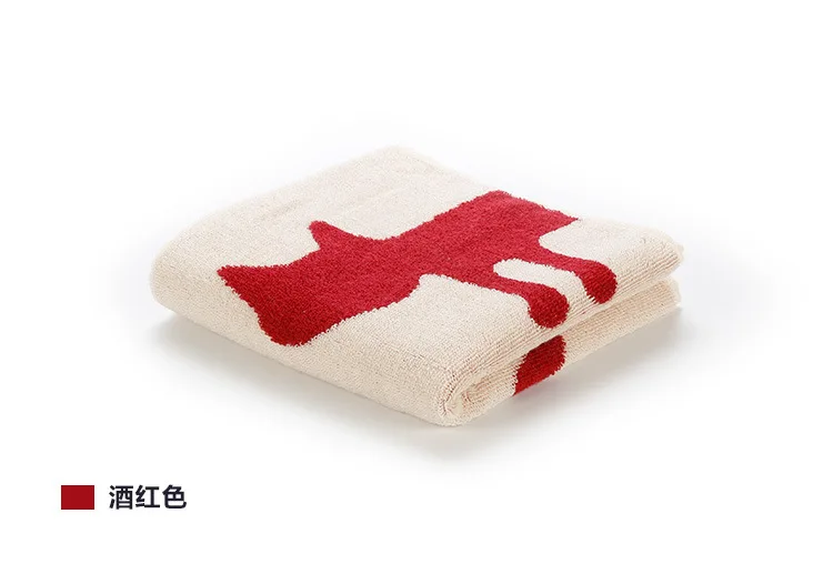 Высокое качество Детские полотенца для лица хлопковая детская пижама с забавной аппликацией из мультфильма мягкое полотенце для лица для младенцев Полотенца 75x34 см - Цвет: Red