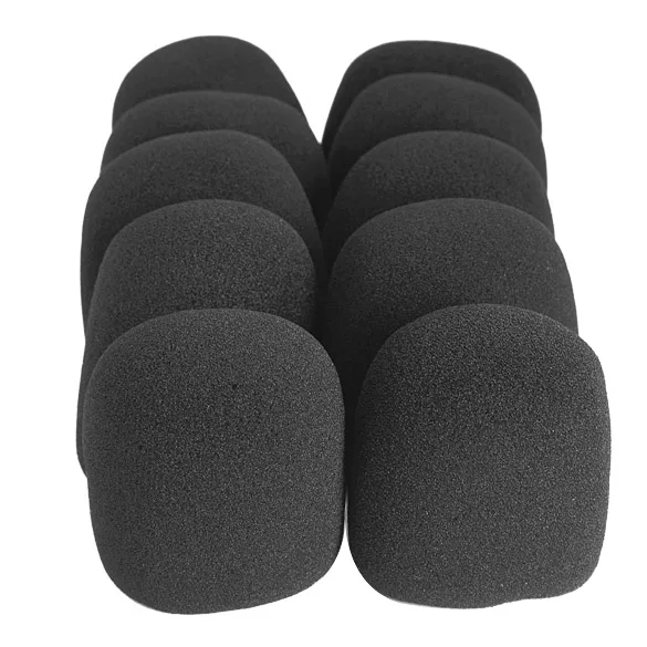 

Newly 10 Pcs/Set Microphone Grill Foam Cover Audio Mic Shield Sponge Cap Holder DC128
