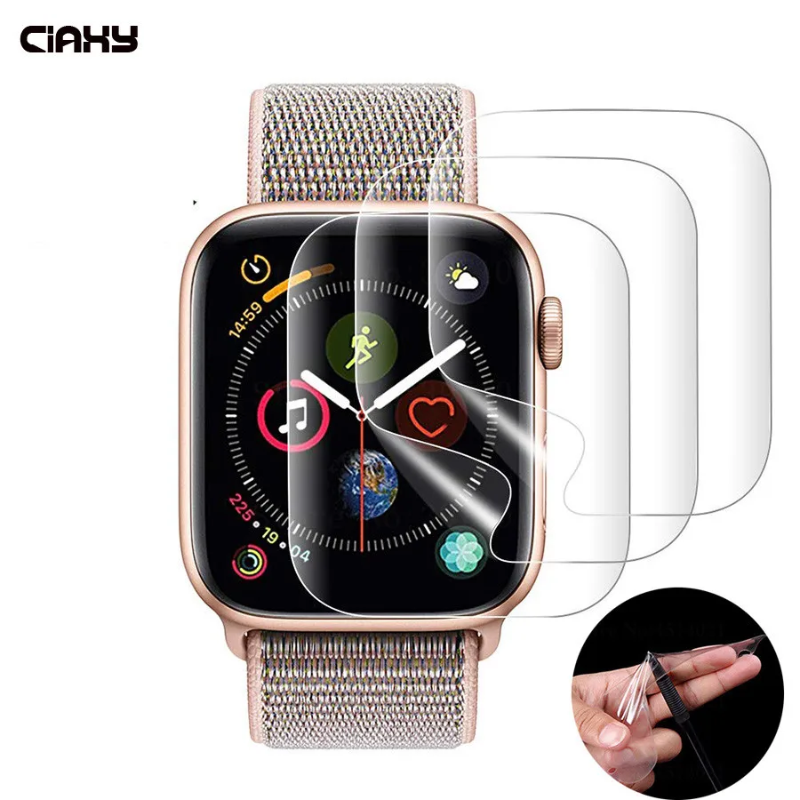 

For Apple Watch 2018 Screen Protector Series 4 5 44MM 40MM Full Coverage TPU Soft Protective Film for Apple Watch Series 3 2 1