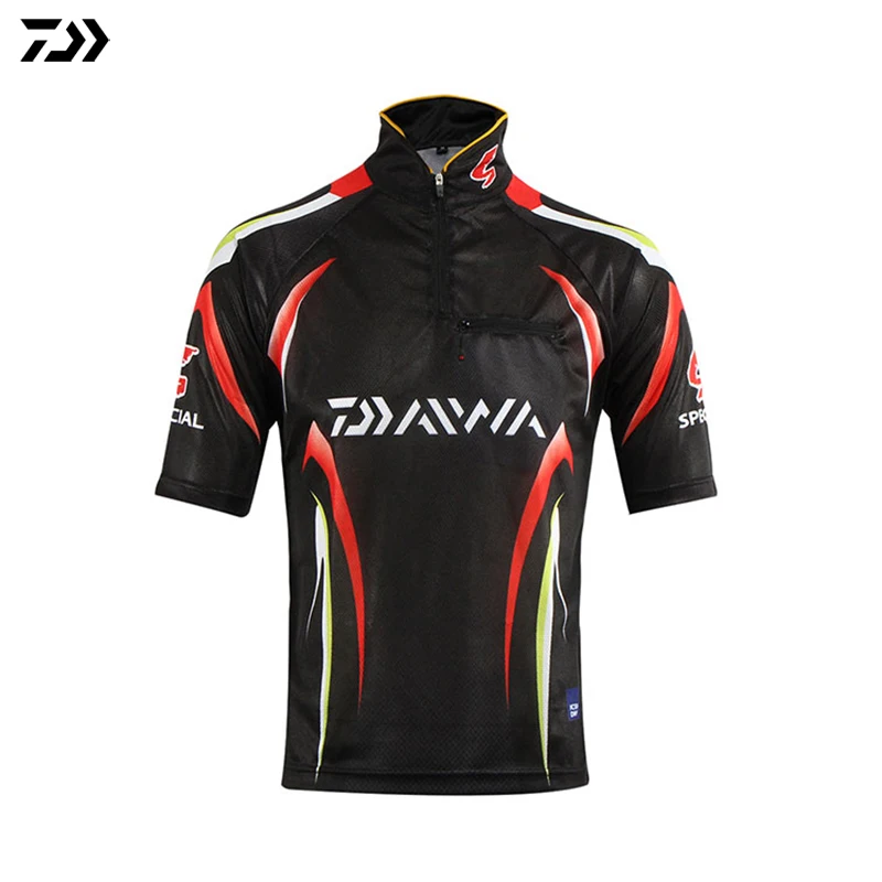 DAIWA одежда для рыбалки Мужская одежда для рыбалки с защитой от ультрафиолетового излучения Влагоотводящая дышащая рубашка с коротким рукавом для рыбалки Camisas Pesca