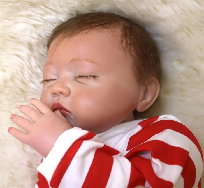Bebes reborn menino 20 &quotсиликоновая Кукла настоящие спящие новорожденные дети живые для