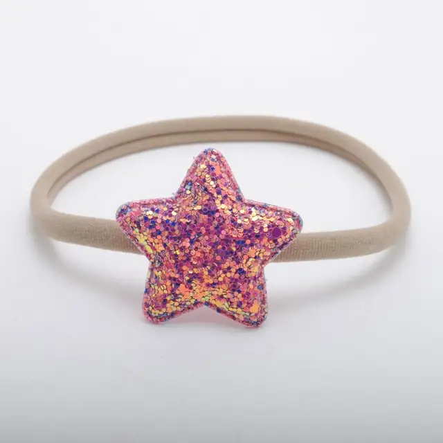5Pcs/lot Glitter Star Headbands Girls Hair Accessories Girls Hair Bows