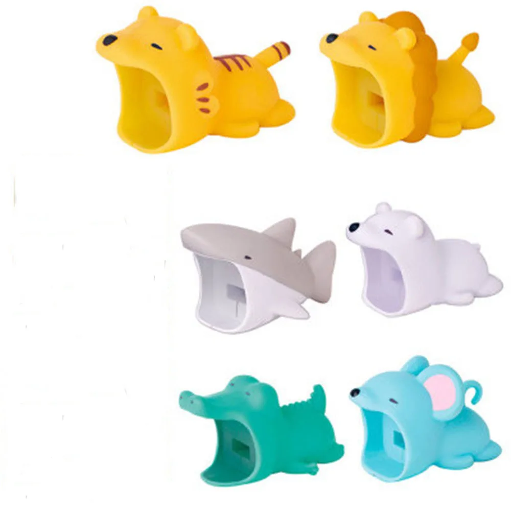 1 шт. большой кабель укус милые животные кабель протектор Kawaii Usb кабель Органайзер офис фиксатор строки провода Держатель корейский стол аксессуары
