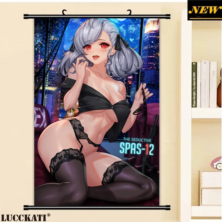 7 bottomless choney garter_belt girls_frontline no_bra open_shirt spas-12_(girls_frontline) stockings thighhighs_