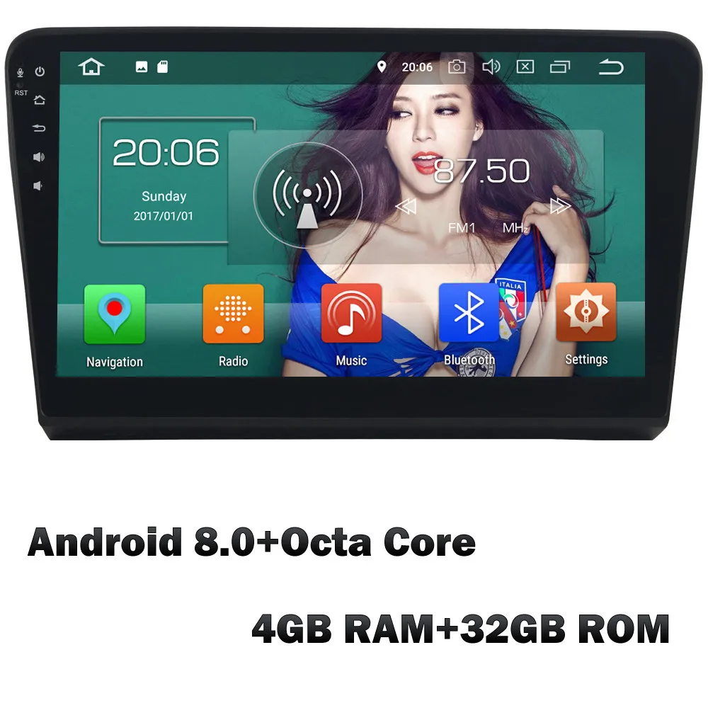 KLYDE 10," ips 4 г Android 8 Octa Core PX5 4 ГБ Оперативная память 32 ГБ Встроенная память dvd-плеер радио gps навигации для Volkswagen VW Bora 2012 - Цвет: Android 8 x 4GB RAM