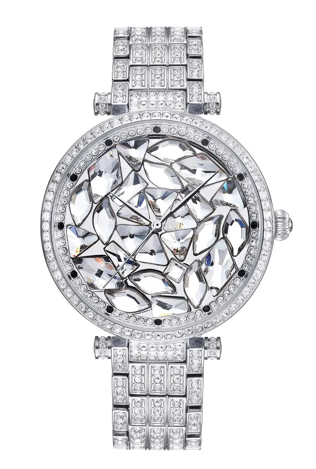 Princess Butterfly люксовый бренд часы женские наручные с кристаллами и позолотой, водонепроницаемые кварцевые watch women - Цвет: Silver