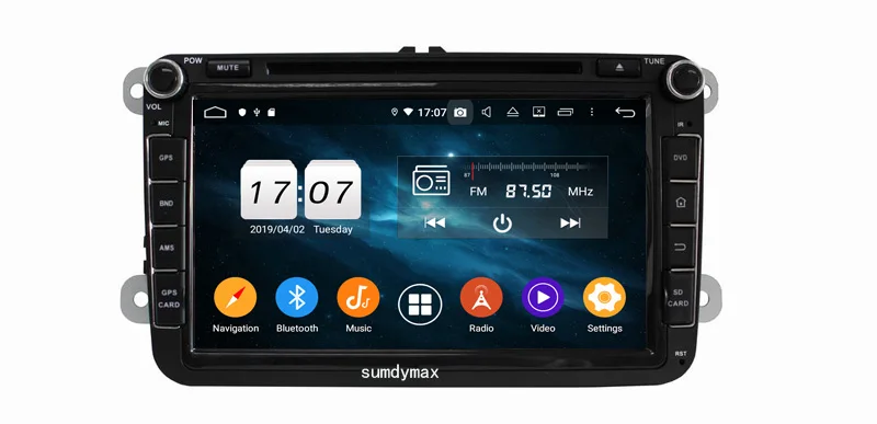Cheap 2din Android 9.0 Universal Car DVD Player For Volkswagen/Passat/POLO/GOLF/Skoda/Seat/Leon With GPS Navigaiton WIFI Map Radio 5
