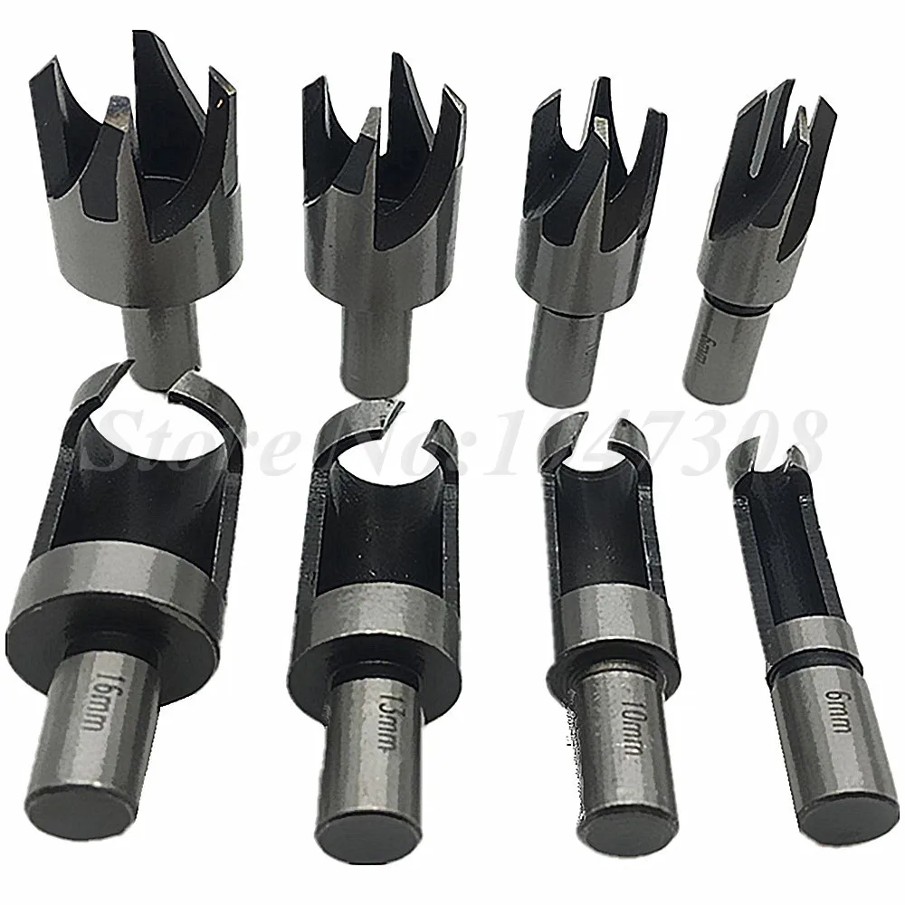 Wood Plug Cutter Cutting Set Dowel Maker Tool Tapered Taper Shank Drill Bits