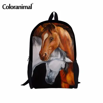 

Coloranimal Primary Student School Backpack 3D Crazy Horse Animal Printed School Bags for Boys Girls Pupils Children's Bookbags