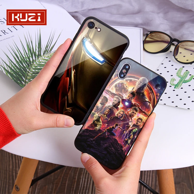 

KUZI marvel The Avengers Phone Bag Case XR Plus Protect mobile phone soft case For iphone XR Phone Bag Case Half Wrapped Case