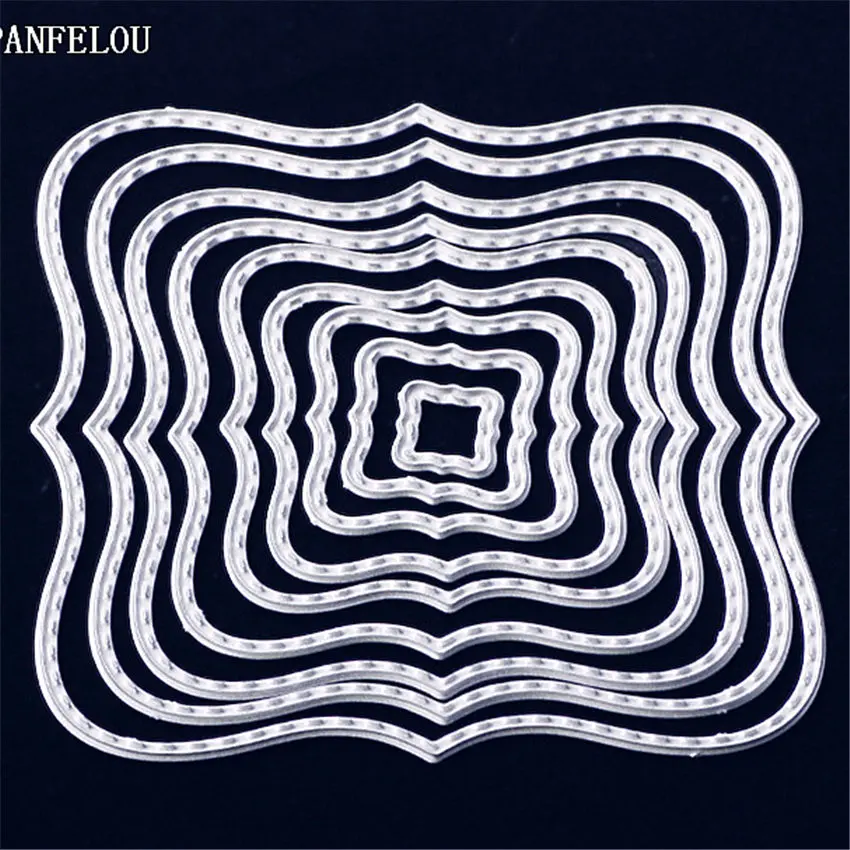 

PANFELOU Multi-point Angle frame Scrapbooking Christmas card album paper die metal craft stencils punch cuts dies cutting
