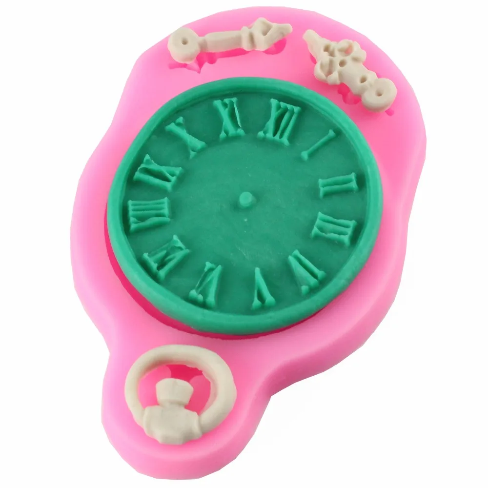 20pcs M198 Chocolate Mold watch clock shape slice fondant cake mold