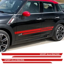 Side Skirt Body Car Decals Sticker Racing Sport all4 graphic Vinyl Decal for Mini Cooper Countryman R60 Car Styling Accessories