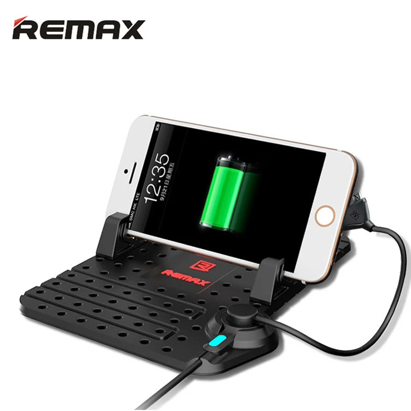Remax для мобильного телефон Автомобильный держатель с магнитным зарядным устройством USB кабель для iPhone 5 5S 6 S 7 7 plus Android xiaomi телефон регулируемый кронштейн - Цвет: with logo