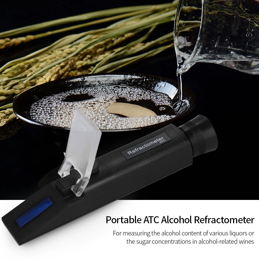 4 цвета рефрактометр спиртовый спиртометр метр 0~ 80% в/в ATC Ареометр концентрационный тестер для спирта вина ручной инструмент