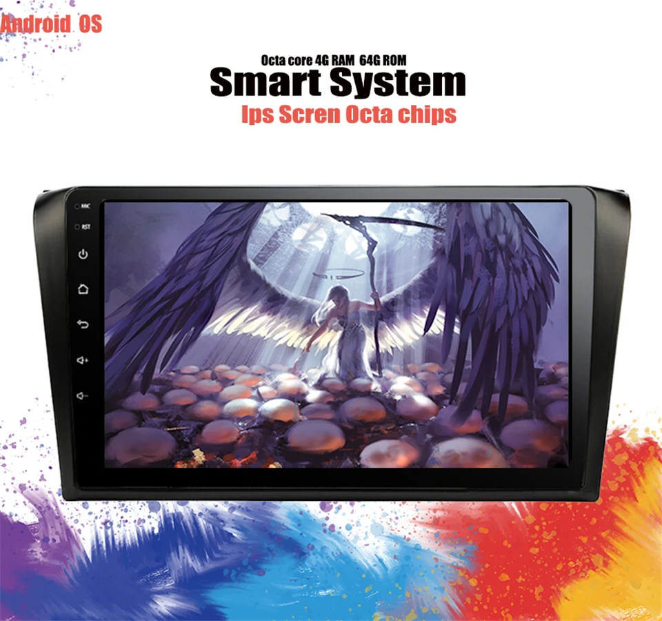 Cheap Carplay Android 9.1 2 Din Car multimedia dvd player GPS radio For Mazda 3 mazda3 2004 05 2006 2007 2008 2009 stereo Audio Video 3