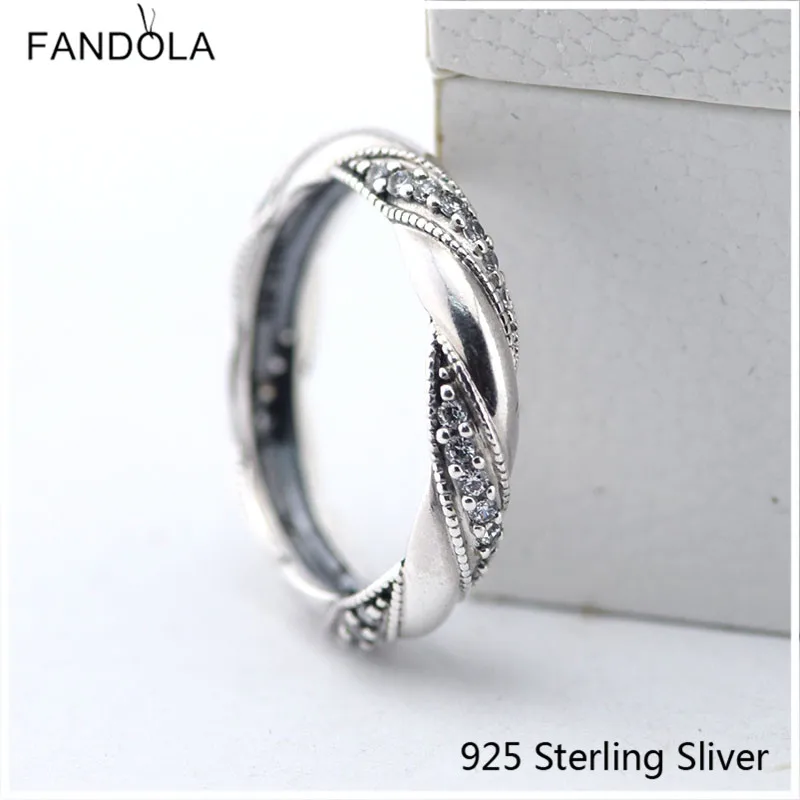 

Ribbon of Love Ring Authentic 925 Sterling Silver Fit European Style Lady For Women Original Jewelry Charms Gift