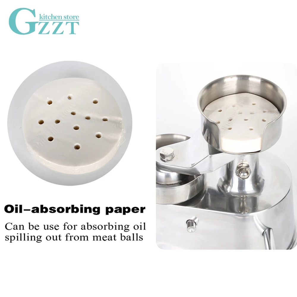 GZZT 5 Set Oil Absorbing Paper Steamer Paper 2000pcs Suitable for AM10/AM13/AM15 Hamburger Press Machine Bamboo Hamburger Paper