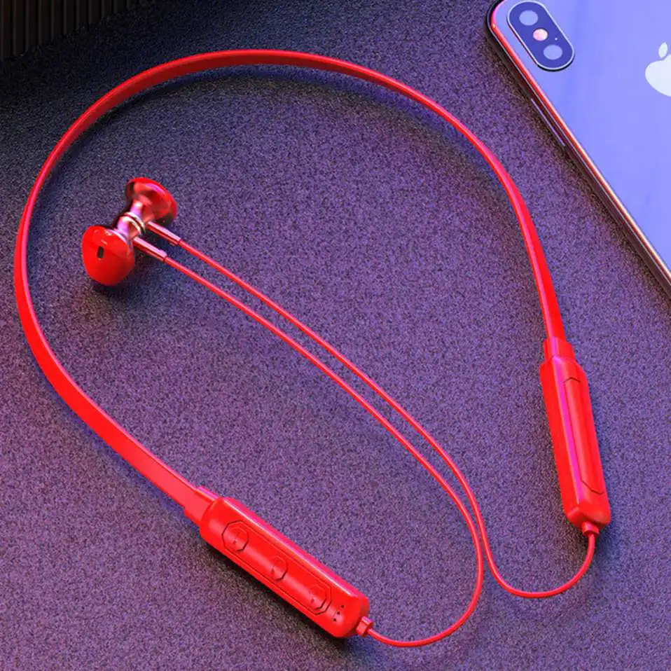 Sports Earphone Bluetooth 5.0 Magnetic Wireless Earbuds Headphones In-Ear Earphones with Mic Deep Bass Headset Gaming for Phone  (7)