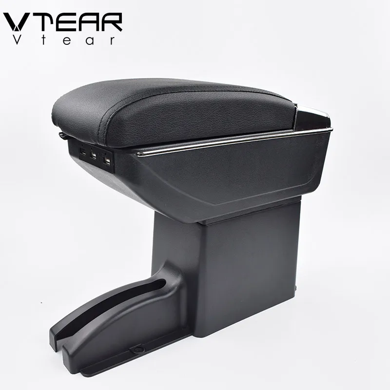 

Vtear For Datsun ondo MIDO Granta car armrest leather arm rest usb interface storage box car-styling decoration accessories auto