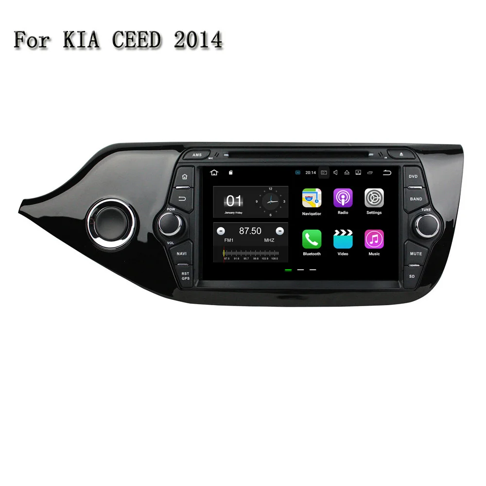 

1024*600 Quad Core 2G RAM Android 8.1.0 Head Unit Multimedia Car DVD Player For Kia CEED 2014 Radio GPS Navigation System