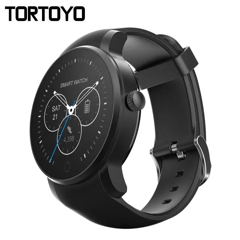 

TORTOYO SMA09S Round Screen Smart Watch SIM Card Heart Rate Monitor Sports Smartwatch Bluetooth Remote Camera Push Message