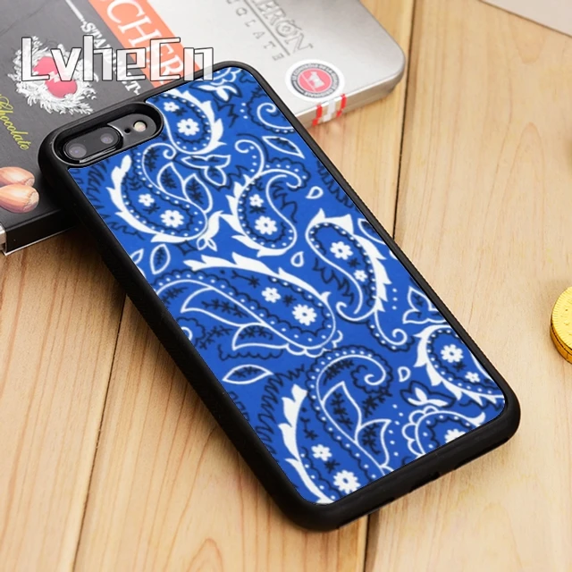 Чехол для телефона LvheCn Королевский синий с банданой и Пейсли iPhone 5 6s 7 8 plus 11 12 Pro X XR