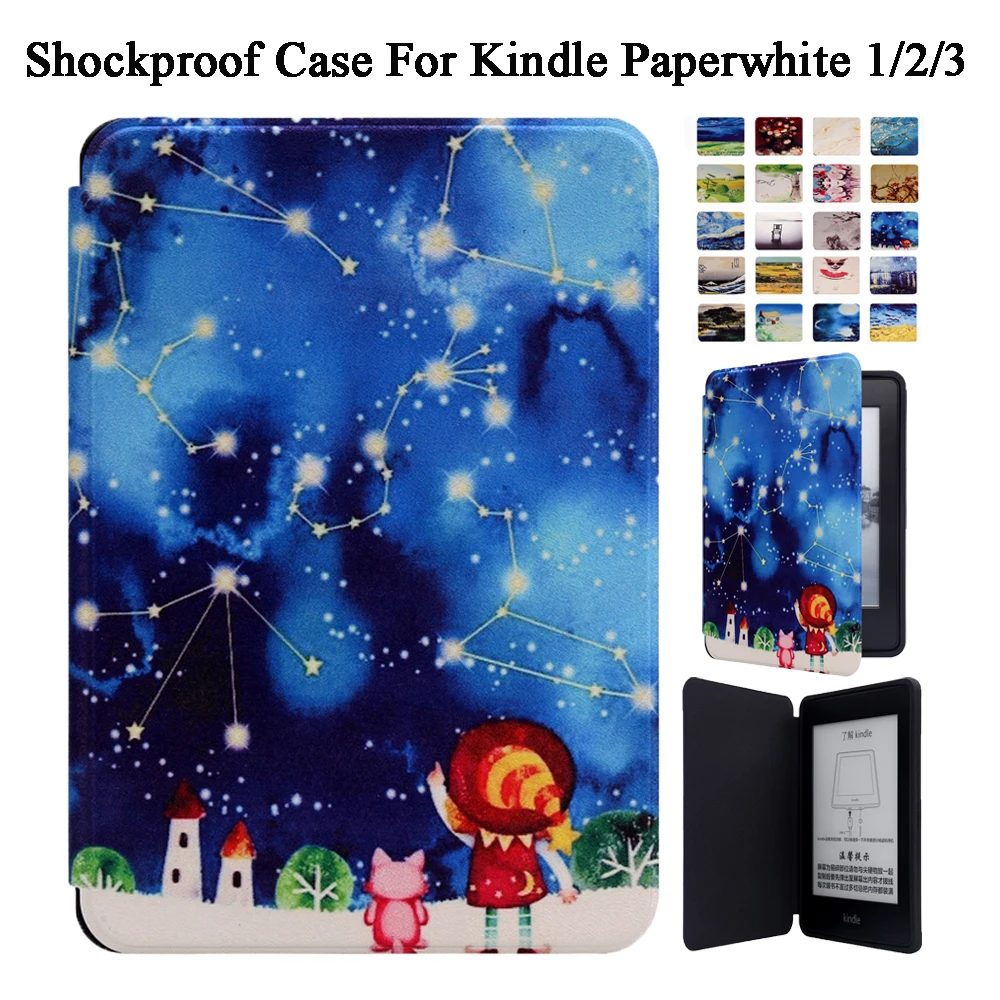 

Smart Case Cover For Amazon Kindle Paperwhite 1/2/3 2013 2015 2016 2017 Shockproof With Magnetic Auto Sleep/Wake