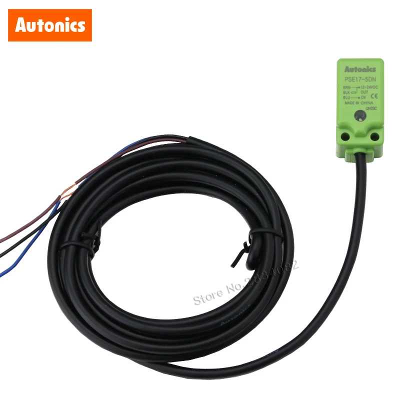Autonics IP67 12-24VDC 5 мм индуктивный датчик приближения PSE17-5DN NPN 3 провод DC NO для железа |