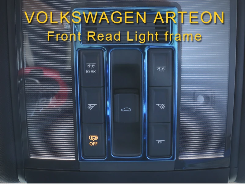 Для VW Volkswagen Arteon автомобильный передний светильник для чтения, панель, накладка, рамка, наклейка, хромированные аксессуары для интерьера