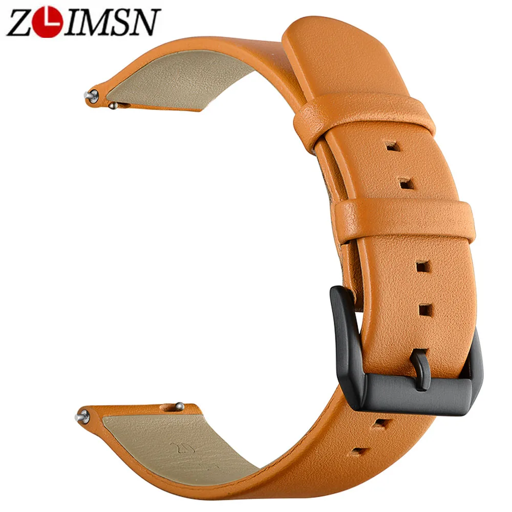 

ZLIMSN New Genuine Cow Leather Watch Band Switch Spring Men Women Applicable For Universal Series Watches Accessories Strap 20mm