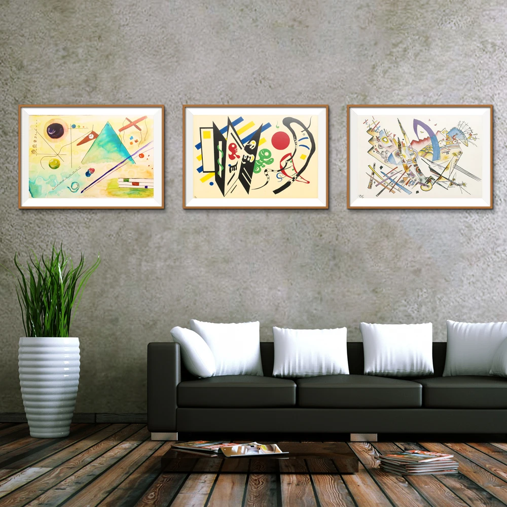 

Graffiti Cartoon Abstract Wassily Kandinsky Canvas Frameless Unframed Spray Oil Painting technical art drawing Hot Selling