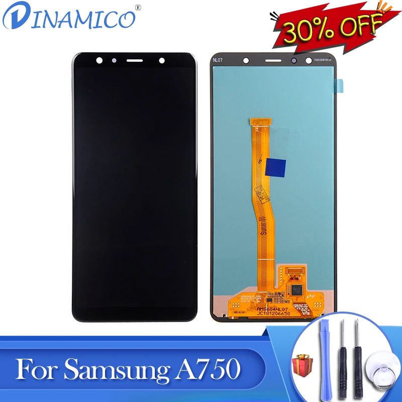 

Dinamico Promotion Amoled For Samsung Galaxy A7 2018 LCD Touch Screen Digitizer Assembly A750 Lcd SM-A750F A750FN Display 1Pcs
