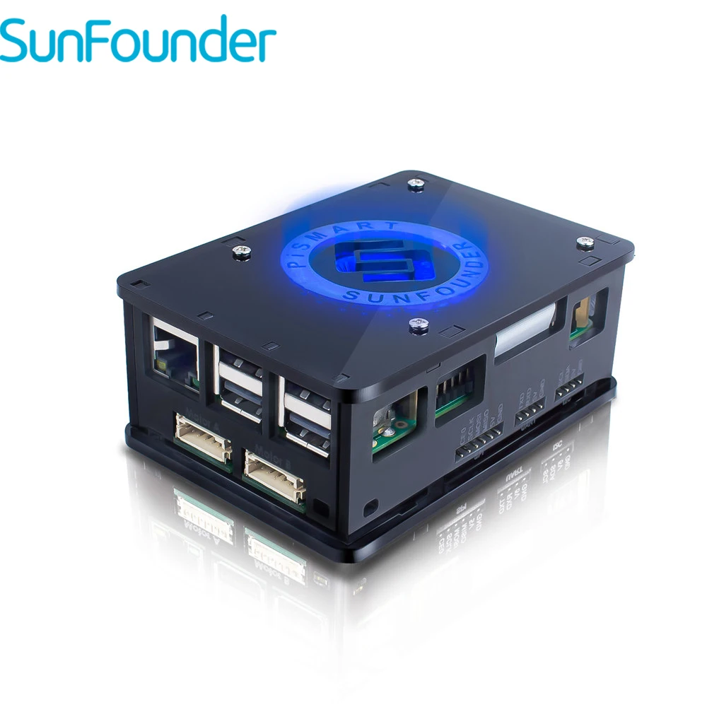 Набор роботов SunFounder Raspberry Pi 3 коробка Pismart распознавание речи контроль вождения 8