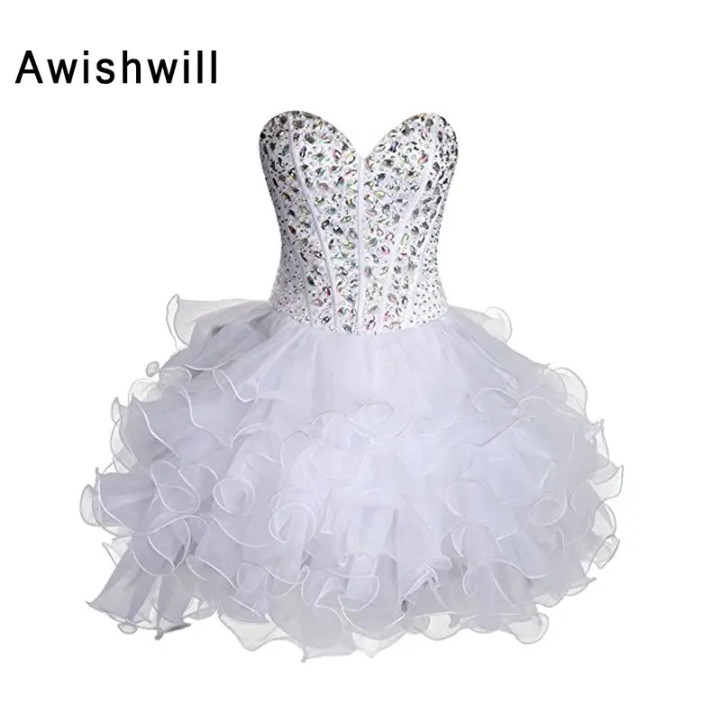 white cocktail dress with rhinestones