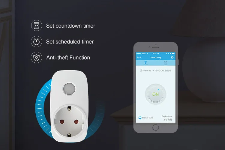 Broadlink sp3 uesp3s plug wifi tomada de