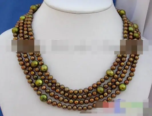 

Hot sell Noble- hot sell new - 3529 round coffee bronze freshwater pearl necklace