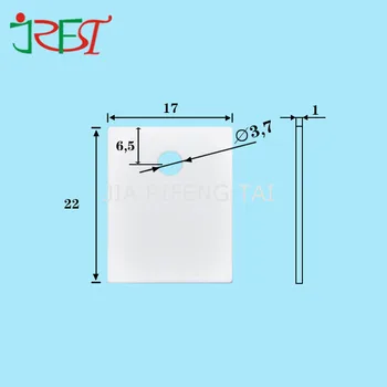 

TO-247 Al2O3 Ceramic Pad 1mm *17mm*22mm Alumina Ceramic Plate With Hole
