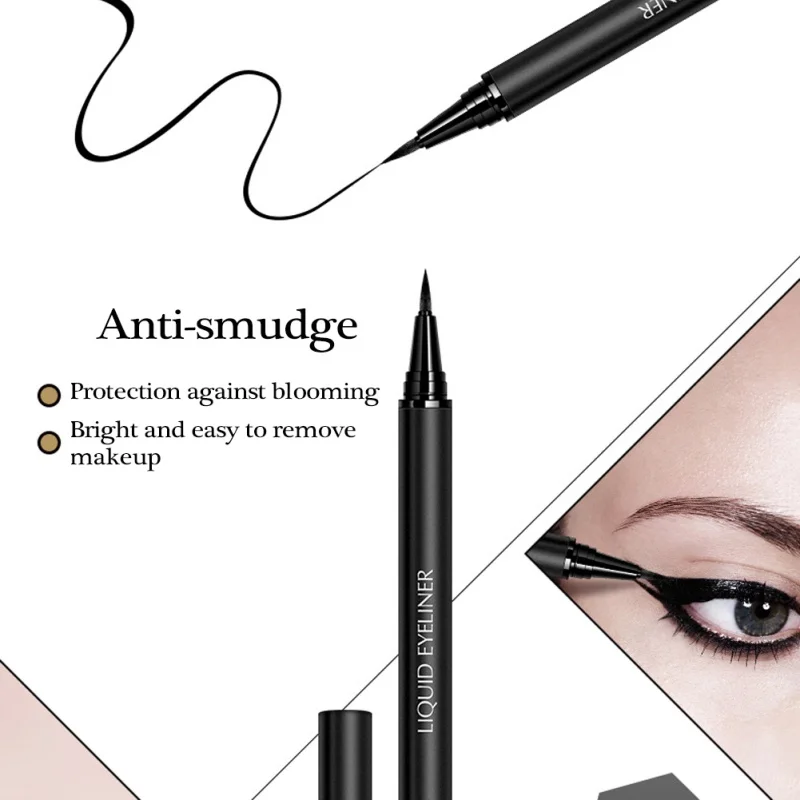 

1PC NEW Black Long-lasting Waterproof Eyeliner Eye Liner Pen Pencil Makeup Cosmetic Tool Non-Dizzy Dyeing Easy to wear