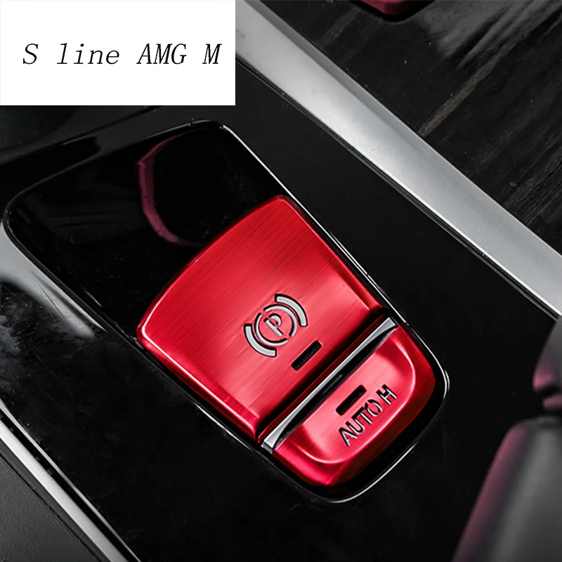 

Car Styling Central Handbrake H Button Cover metal Sticker Trim For BMWX3 f25 G01 2018 Interior Auto Accessories stainless steel