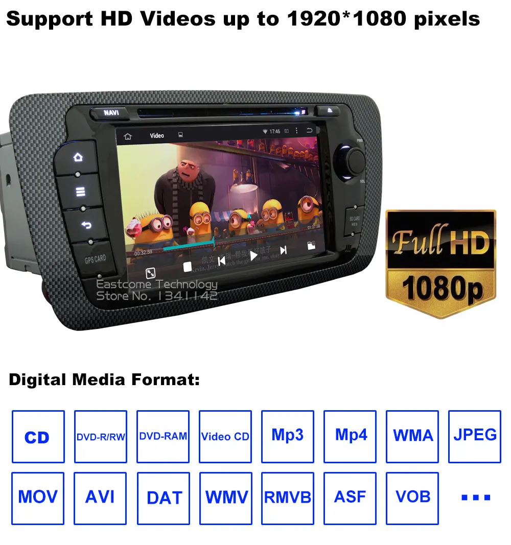 Sale Octa Core 2 Din Android 6.01 Car DVD Automotivo For Seat Ibiza 2009 2010 2011 2012 2013 2014 With GPS Radio Rear View Camera 19