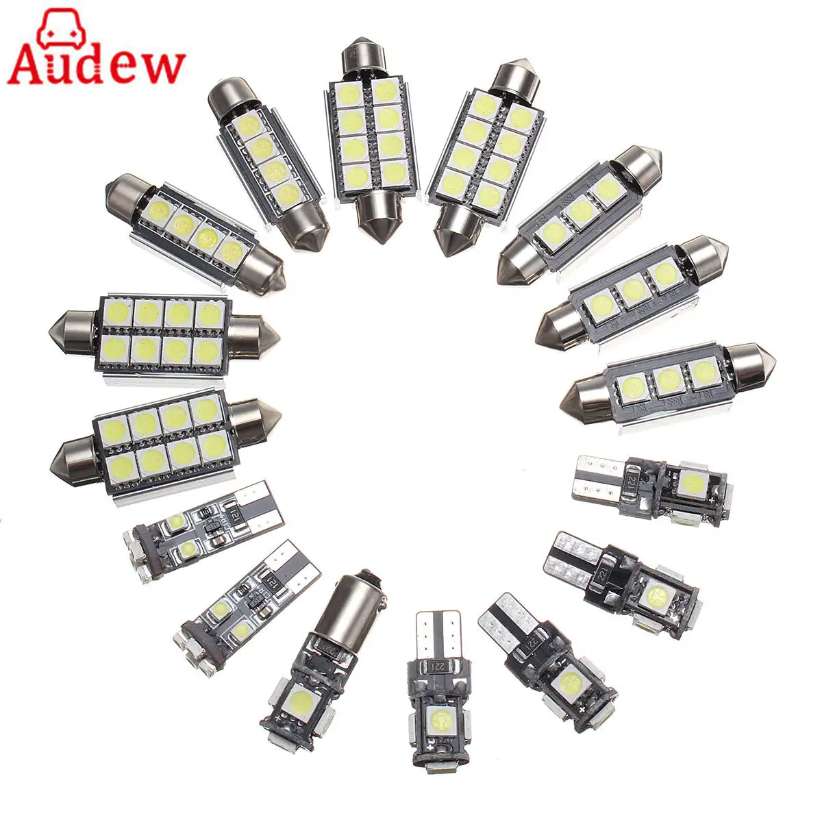 20pcs white canbus Car Interior font b lamp b font LED Light Kit for Audi A4
