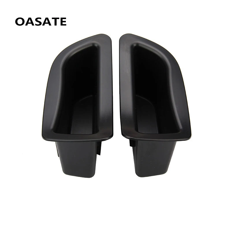 2Pcs set Black Front Door Handle Storage font b Box b font Container Holder Tray Car